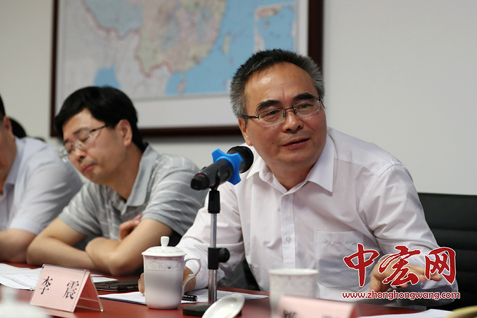 5月29日，中国人力资源开发研究会秘书长李震就人才资源如何发挥作用发表见解。中宏网记者 王悦摄