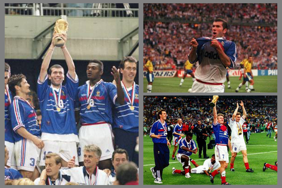1998年7月12日，法国在世界杯决赛以3-0击败巴西，在主场取得首次世界杯冠军。赛后，法国队队长德尚从希拉克手中接过世界杯，他们终于在家门口完成了方丹、普拉蒂尼、帕潘等球星未能实现的理想。