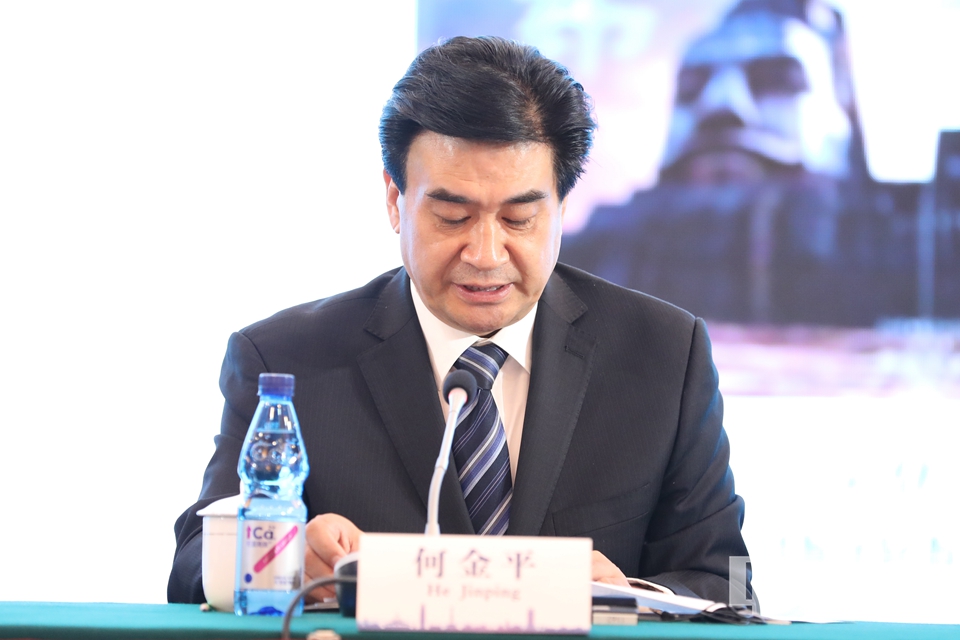 河南省副省长何金平出席会议并致辞。 中宏网记者 刘志洪 摄