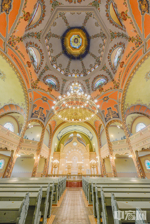 苏博蒂察犹太教堂内景。 中宏网记者 富宇 摄