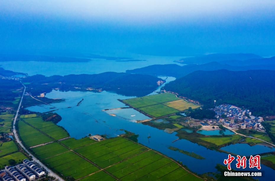 無人機航拍江西省吉安市吉水縣的秀美鄉村,景色宜人.李小明 攝