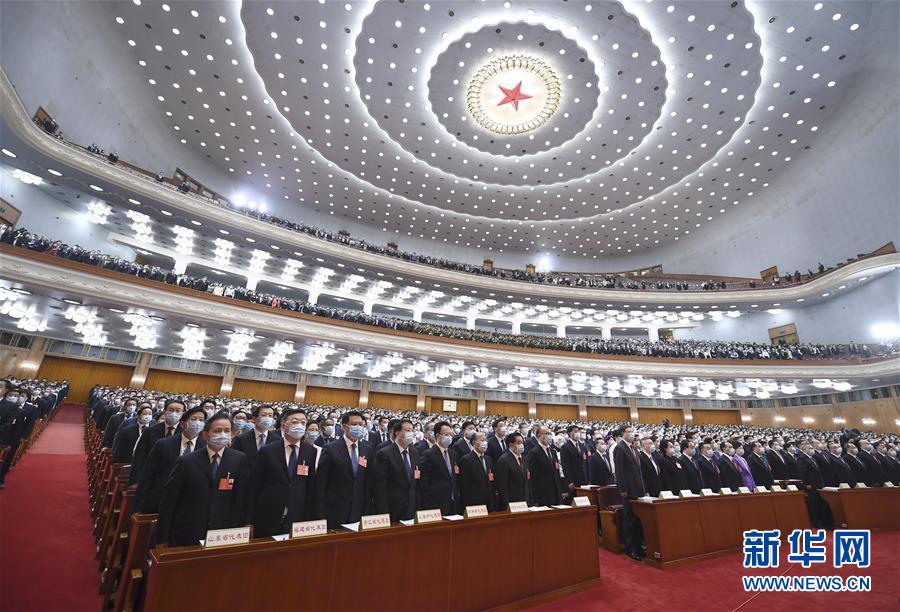 5月22日，第十三届全国人民代表大会第三次会议在北京人民大会堂开幕。 新华社记者 谢环驰 摄