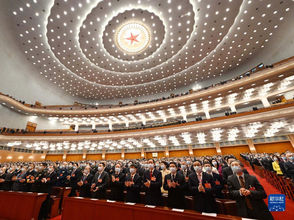 3月10日，中国人民政治协商会议第十三届全国委员会第五次会议在北京人民大会堂举行闭幕会。 新华社记者 饶爱民 摄