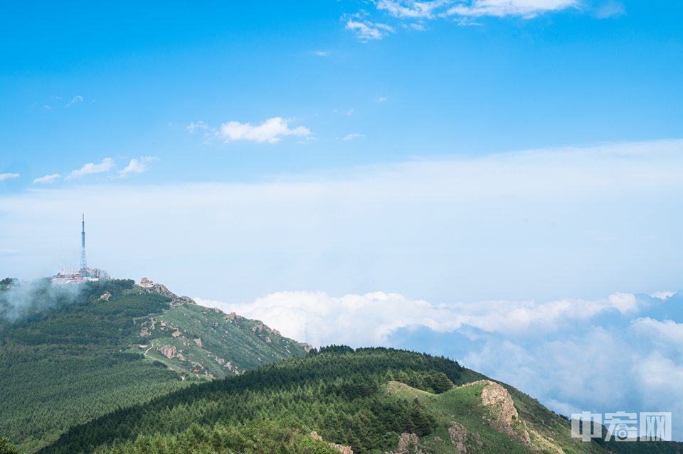 6月12日，北京房山百花山白草畔雨过天晴，出现壮美的云海景观。白草畔是百花山的主峰，海拔高度2161米，是北京第三高峰，北京西南第一高峰。王猛 摄