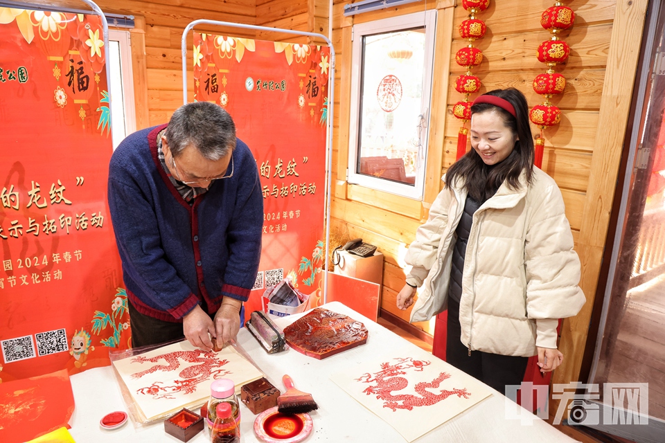 立春当日活动丰富多彩，包括迎春画展、吉祥龙纹展示、木板拓印、迎春年宵花展售、植物雕刻等活动。公园邀请木版年画非遗传承人，带领游客进行龙纹木板拓印活动，游客根据自己的喜好拓印龙年年画、主题红包，近距离体味传统文化的独特魅力。