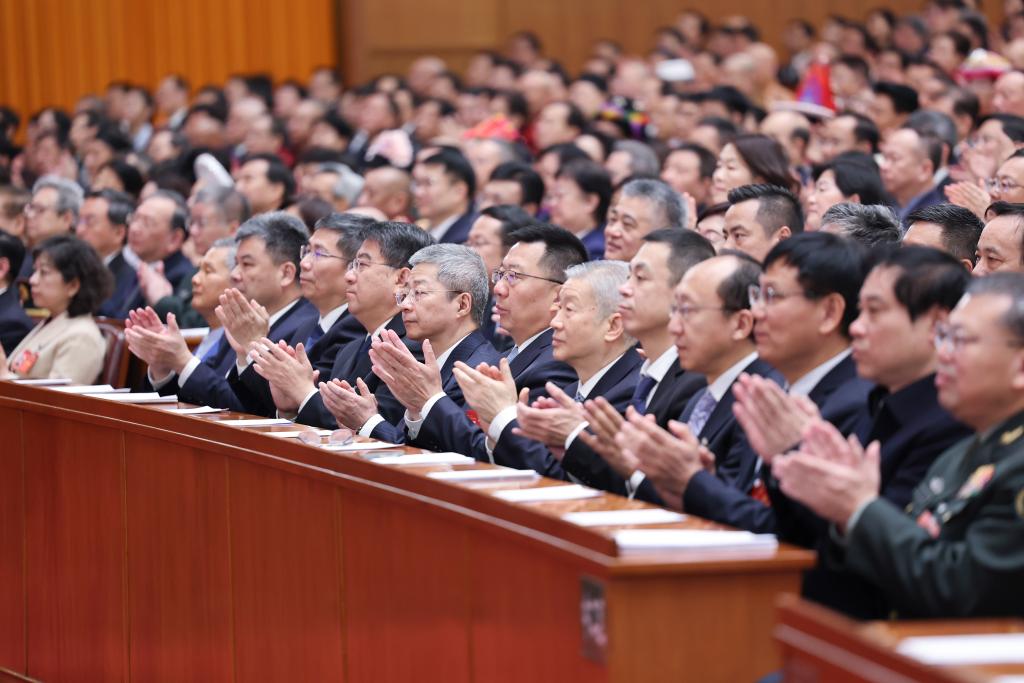 3月10日，中国人民政治协商会议第十四届全国委员会第二次会议在北京人民大会堂举行闭幕会。新华社记者 金立旺 摄