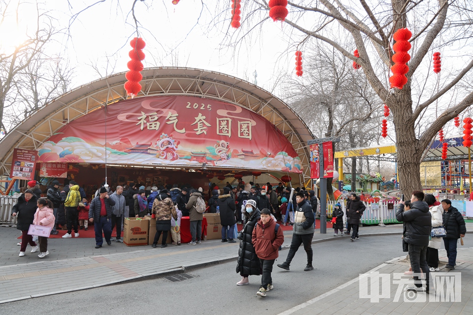 熱鬧的北京龍潭廟會。 陳碩 攝