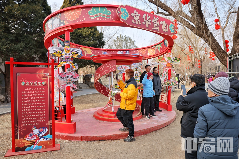 熱鬧的北京龍潭廟會。 陳碩 攝