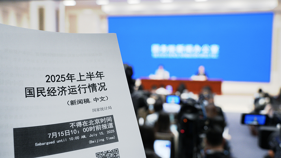上半年我國GDP同比增長5.3%
